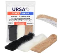 URSA - Strisce pelose per microfoni Lavalier, confezione da 9 | Cuscinetti in pelliccia super morbida per ridurre il fruscio dei vestiti e il rumore del tessuto, adesivo ipoallergenico