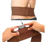 URSA Waist Strap - Ultra Slim, Breathable & Stretchy Microphone Transmitter Straps. Compatible with Most Transmitter/Receivers (Caramel, Medium Waist - Big Pouch)