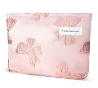 URSKYTOUS Borsa per il trucco con fiori da viaggio grande borsa cosmetica per le donne carino sacchetto per il trucco con cerniera sacchetto cosmetico per borsa estetica floreale organizer per trucco