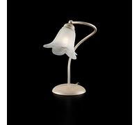 URSO STORE Lampada da comodino abat jour lumetto comodino in ferro battuto avorio 1 luce camera da lettobon-369