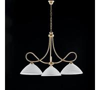 URSO STORE Lampadario da cucina bilanciere in ferro battuto classico avorio shabby chic 3 luci sala da pranzo e cucina bon-323