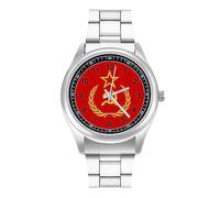 URSS Comunismo Bandiera Orologio al Quarzo Con Cinturino In Acciaio Inox Casual Classico Orologio Da Polso Per Uomo Donna