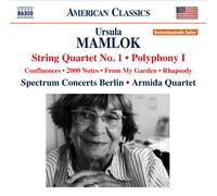 Ursula Mamlok Ursula Mamlok: String Quartet No. 1/Polyphony I (CD) Album