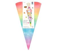 Ursus 1005 00 03 - Kit di coni scolastici Easy Line "Mermaid", esagonali, altezza ca. 68 cm, diametro ca. 20 cm, incl. istruzioni per la lavorazione e foglio modello, per l'iscrizione a scuola