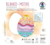 Ursus 1712 00 02F - Motivi vuoti "Uovo di Pasqua", 20 pezzi in cartoncino fotografico da 300 g/m², 25 x 19 cm, carta artigianale fai da te da colorare, incollare, ritagliare e autoprogettare