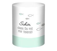 Ursus 184000163 - Mini luci da Tavolo, Ambiente, Schön, Dass Du mit MIR feierst Design, Menta, ca. 10 x 27 cm, Diametro ca. 8 cm, 115 g/m², 5 Fogli, Stampa su Un Lato, in Carta Trasparente