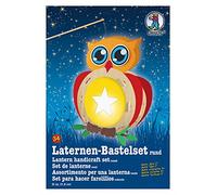 Ursus 18700034 - Set Lanterne Fai da Te, Gufo 2, ca. 21,8 x 21 x 10,3 cm, Diametro ca. 21,8 cm, Incluso Foglio con Istruzioni per Il Fai da Te, Ideale per la prossima Lanterna