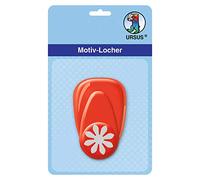 Ursus 19470011 - Perforatrice con Leva, Misura Piccola, Motivo Margherite 16 mm, Rosso