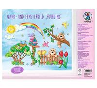 Ursus 21250099F - Adesivo da Parete e Finestra, Motivo Primaverile, 5 Fogli Stampati su Entrambi i Lati, Circa 24,8 x 33 cm, con Adesivi e Istruzioni per Il Fai da Te, Multicolore