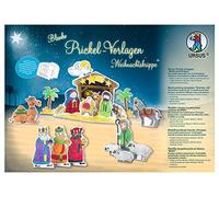 Ursus 21380099 - Fogli per presepe di Natale, 9 Motivi Stampati su Un Lato, Leporello con Storia di Natale in 5 Lingue, Istruzioni per Il Fai da Te Incluse (Lingua Italiana Non Garantita)