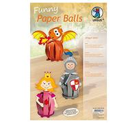 Ursus 23290099 Funny Paper Balls Dragon Story, 30 Strisce e Accessori per 6 Simpatiche Figure Decorative
