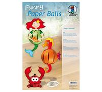 Ursus 23300099 Funny Paper Balls Magic Mermaid, 30 Strisce e Accessori per 6 Simpatiche Figure Decorative