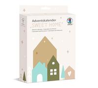 URSUS 2488 00 00F Sweet Home, 24 Sacchetti in Carta Kraft, incl. Adesivi e mollette in Legno, Set Fai da Te per la Realizzazione di calendari dell'Avvento, Multicolor, One Size