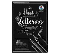 Ursus 24924690 - Carta per Lettering Manuale, Blocco con 25 Fogli di Cartone, 210 g/mq, DIN A4, Personalizzabile, Colore: Nero
