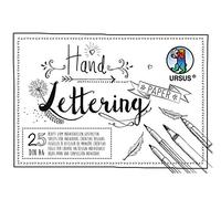 Ursus 24926401 - Carta per Lettering Manuale, Blocco con 25 Fogli di Cartone, 200 g/mq, DIN A6, Personalizzabile, Colore: Bianco