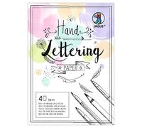 Ursus 24954699-Miscela Pastello per handlettering in Formato, 130 + 300 g/m Carta da Disegno in Argilla e 20 Fogli di cartoncino Fotografico in 5 Colori ciascuno, A4 DIN, 24954699