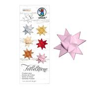 URSUS 3200026 - Strisce di carta per stelle filanti in cartoncino da 130 g/mq, 1 x 50 cm, 100 strisce per ca. 25 stelle, rosa, taglia unica