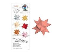 URSUS 3210042 - Strisce di carta per stelle filanti in cartoncino da 130 g/mq, 1,5 x 50 cm, 80 strisce per ca. 20 stelle, corallo, taglia unica
