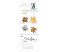 Ursus 3511 00 99 - Fröbel stars "Classic", 130 g/m² di carta da disegno in argilla, 80 strisce pieghevoli, formato 1 x 50 cm, Ø 4,3 cm, 5 colori, con istruzioni per l'uso, carta da piegare fai da te
