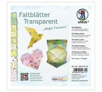 Ursus 38065505 - Fogli pieghevoli trasparenti Magic Flower, 115 g/m², multicolore