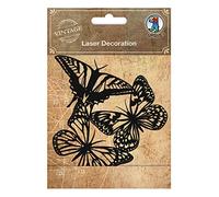 URSUS 40960001 - Adesivi decorativi a laser, motivo farfalle, 3 pezzi, misura unica, colore: Nero