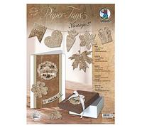 URSUS 40980003 Paper Tags in Vintage Design, ciondolo in cartoncino fotografico stampato su entrambi i lati, 300 g/mq, laser in diversi motivi, 5 fogli con 96 pezzi, colorato, taglia unica