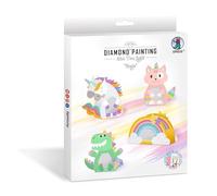 Ursus 4348 00 01F - Diamond Painting Mini Deco Lights "Magic", set per bambini, set di 4 pezzi per disegnare e decorare in modo creativo, con pietre e motivi a diamante