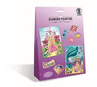 Ursus 43510002 Diamond Painting Creative Set Princess, Kit Fai da Te per Bambini per Creare Quadri, ciondoli e Adesivi con Diamanti
