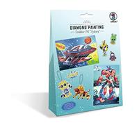 Ursus 43510004 - Diamond Painting Creative Set Galaxy per Bambini, per Creare Quadri, ciondoli e Adesivi con Diamanti
