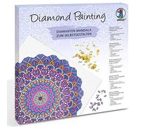 Ursus 43520008F-Diamond Painting Artigianale con Tela e Pietre nei Toni del Viola, Rosa e Blu, Colore Mandala Set 8, 43520008F