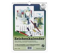 URSUS 5330000-Calendario, A4, 190 g/m², 12 Pagine mensili per l'autoprogettazione, in pregiato cartoncino Bianco da Disegno, per disegnare e colorare, Paper, Multicolor, Normal