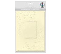 Ursus 55760003 - Set di Biglietti d'auguri Celebration tendrils, 5 Biglietti con Busta, Crema, Circa 12,5 x 18 cm, per Design di Biglietti individuali