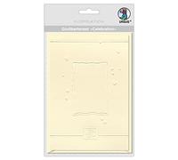 Ursus 55760006 - Set di Biglietti d'auguri Celebration Love, 5 Biglietti con Busta, Crema, Circa 12,5 x 18 cm, per Biglietti Singoli