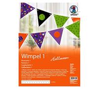 Ursus 57450011 - Bandierine triangolari per Halloween, 12 Pezzi, Colori Assortiti