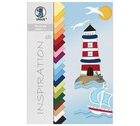 Ursus 80110099 - Blocco di carta per bricolage, modello Basic 1, 220 g/mq, 23 x 33 cm, 20 fogli assortiti in 20 colori, adatto per stampanti a getto d'inchiostro e laser