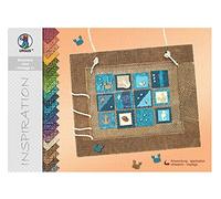Ursus 80806499 - Blocco per bricolage, motivo vintage, 2 colori, in cartone goffrato con struttura in lino, 220 g/m², DIN A6, 60 fogli assortiti in 20 colori, adatto per stampanti a getto d'inchiostro e laser, colorato