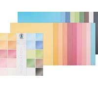 Ursus-Nein Blocco di Carta per Scrapbooking, Struttura Pearl 1, Circa 30,5 x 30,5 cm, Fogli Assortiti in 20 Colori, 81320099