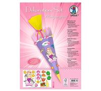 Ursus 9880013F - Set di Decorazioni a Forma di Sirena, 4 Fogli di Cartone per bricolage, Formato DIN A4, per Decorare Un Sacchetto di Scuola (Vuoto Non Incluso), Stampato su Entrambi i Lati