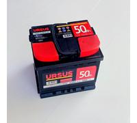 Batteria auto Ursus 50 Ah Dx 12V pronta all’uso con maniglia 20.5x17.5x19 cm