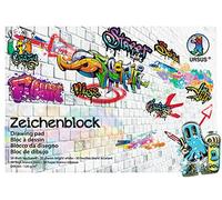 Ursus-Blocco da Disegno Street Art, 120 g/mq, DIN A4, 30 Fogli, Colore Bianco Brillante, 4864600