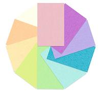 URSUS Cartone Fotografico Pastell 300 g/m2, Formato, 50 Fogli Assortiti in 10, Elevata brillantezza dei Colori e Resistenza alla Luce, in cellulosa Fresca Colorata, A4 DIN