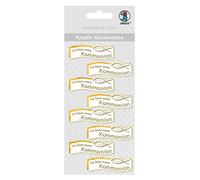 Ursus Celebriamo la comun Accessori creativi a Forma di Pesce - Noi festeggiamo la mia Comunione, 8 Pezzi, Oro, Colore Gold, 564000326