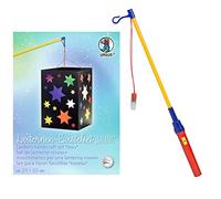 Ursus - Kit per la creazione di lanterne a forma di stella, circa 14 x 20 cm, set con base, coperchio e fondo della lanterna in cartoncino nero, manico e istruzioni per il fai-da-te, ideale per la