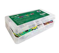 URSUS Magneti, 100 Pezzi in Una Scatola di plastica, Assortiti in Diversi Disegni e Dimensioni da 1,5 a 4,4 cm, con Lettere Piccole e maiuscole, Multicolore, unità