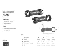URSUS MAGNUS S300 ATTACCO MANUBRIO ALLUMINIO 6061 126GR MTB ROAD CORSA -S/M/L/XL