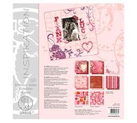Ursus- Nein Premium Glitter Collection Love, Circa 30,5 x 30,5 cm, 6 Fogli di Carta, 1 taglierino e 1 Pannello di truciolato, Colore Amore, 70340005