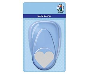 Ursus- Perforatrice con Motivo a Leva, Maxi, Cuore, Circa 50,8 mm, Blu, Colore, 19450001