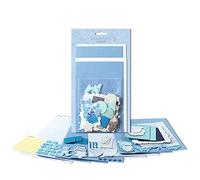 Ursus Set di Biglietti d'Auguri Greetings Blue, Formato 2 x 2 con Buste, 100 Adesivi, per la Creazione di Biglietti Individuali