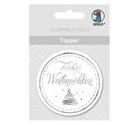 Ursus-Topper Frohe Weihnachten, 8 Pezzi, Bianco/Argento, Colore, 56690012