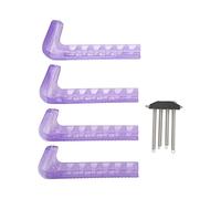 URSXODAWQ 2 Paia di Protezioni per Pattini, Copri Lame Regolabili per Pattini da Hockey e Pattini da Figura, protettore di Lame in Silicone con vestibilità Elastica per Uso Indoor e Outdoor (Viola)